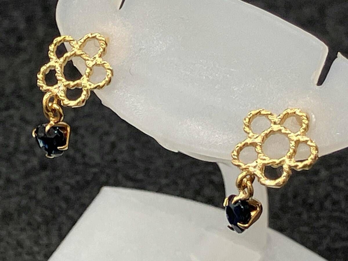 K18 イエローゴールド 総重量0.6g ピアス アクセサリー