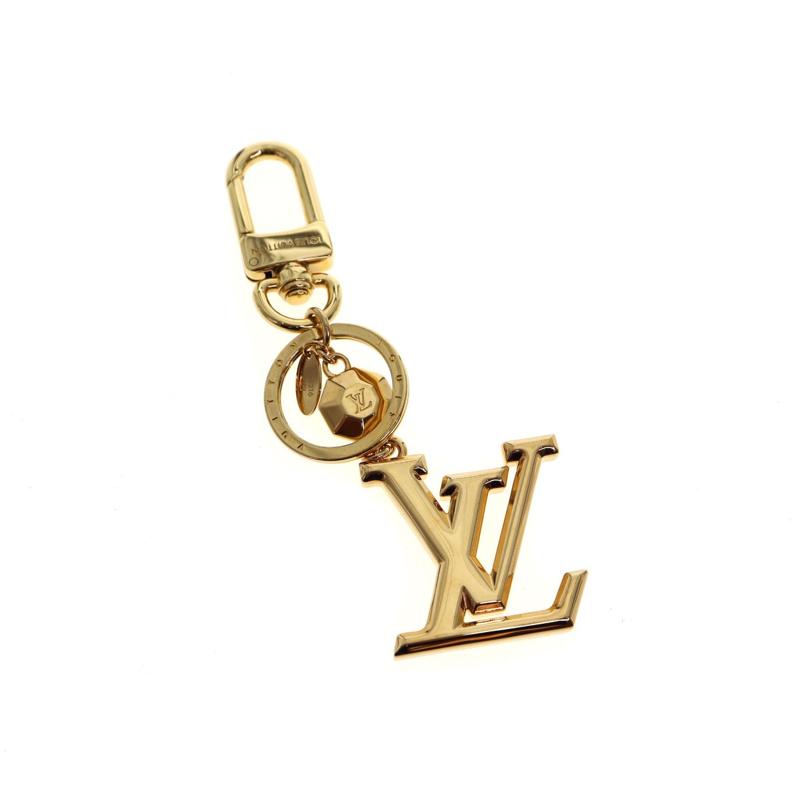 中古】LOUIS VUITTON ルイ・ヴィトン M65216 キーホルダー・LV