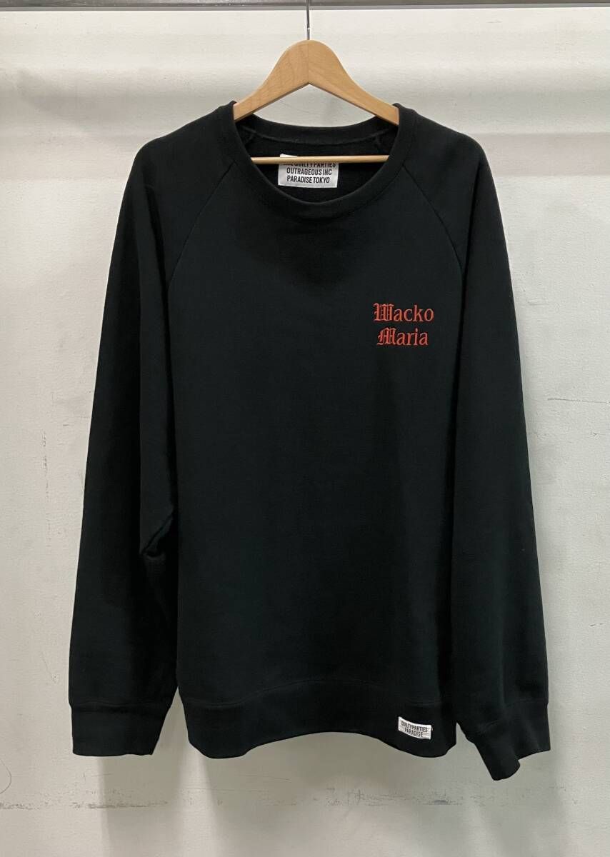 WACKO MARIA ワコマリア WASHED HEAVY CREW NECK SWEAT スウェット トレーナー ストリート ブラック サイズL 日本製