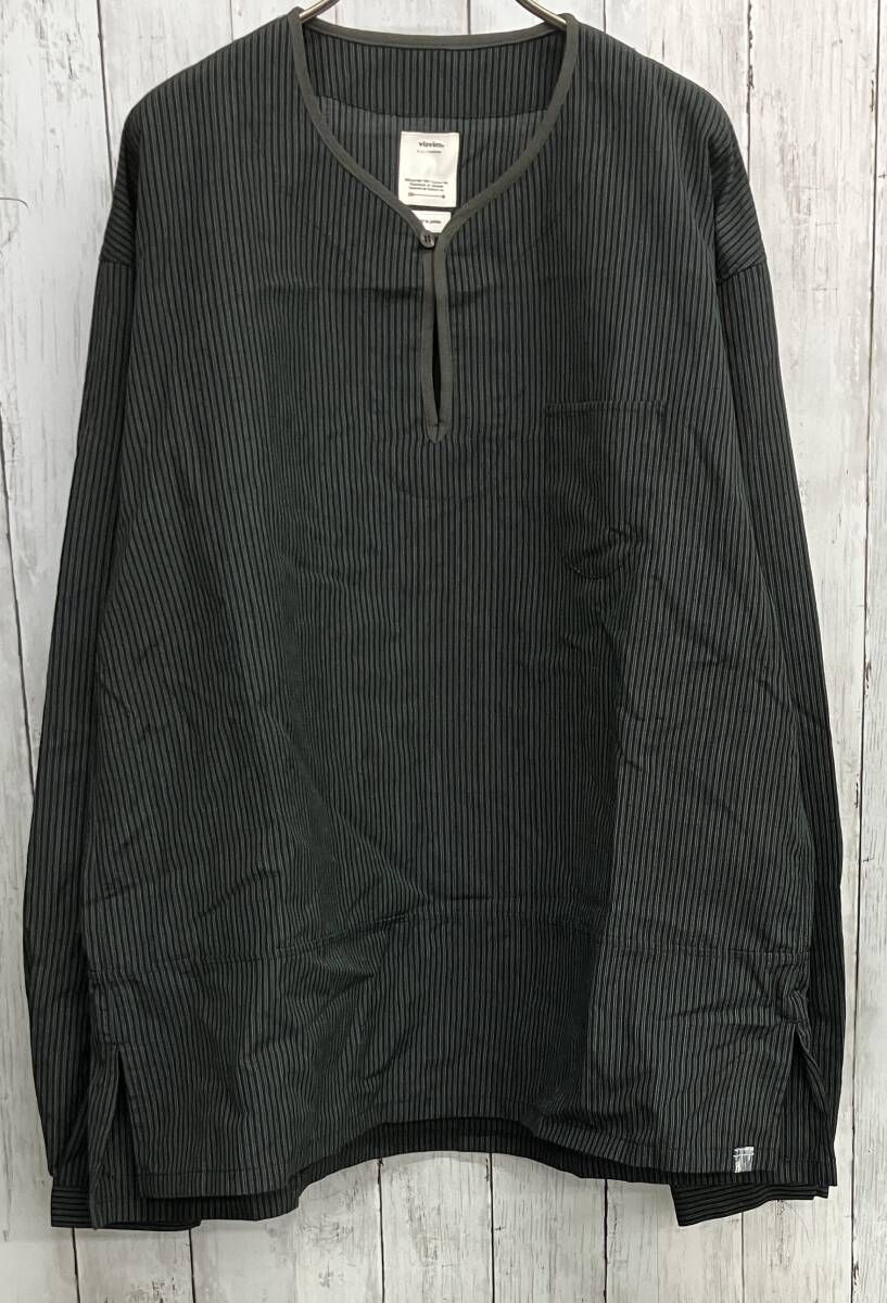 visvim TUNIC P.O.SANTOME ビズビム プルオーバーチュニックシャツ 0123105011012 ストライプ size4