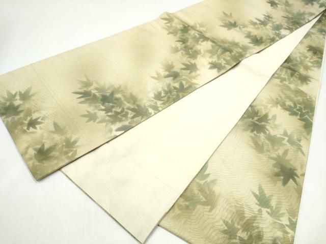 平和屋着物●両面　全通柄袋帯　舞葉文　正絹　逸品　CABI9006hy
