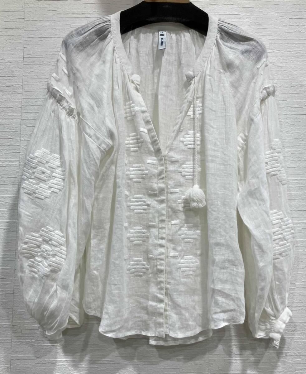 DEUXIEME CLASSE 長袖シャツ・ブラウス MARCH 11 リネン100 ホワイト ドゥーズィエム クラス