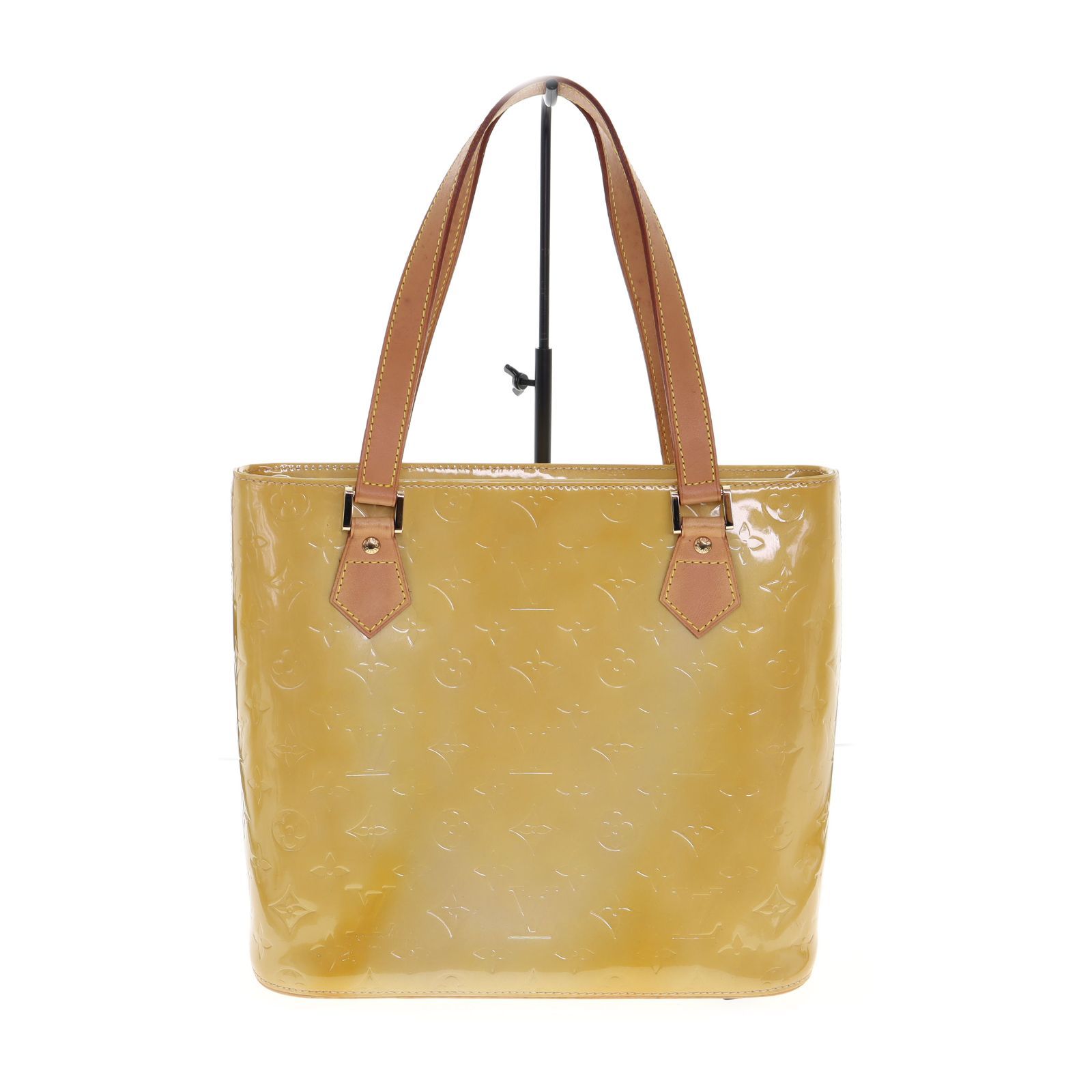 【中古】LOUIS VUITTON ルイ・ヴィトン M91004 ヒューストン モノグラム・ヴェルニ トートバッグ レディース メンズ バッグ イエロー ブランド