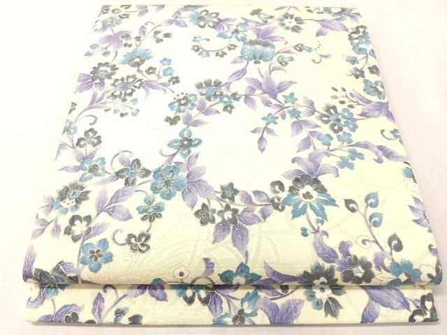 平和屋着物●全通柄京袋帯　更紗唐草文　乱菊地紋　金彩　正絹　逸品　CABI4313vp