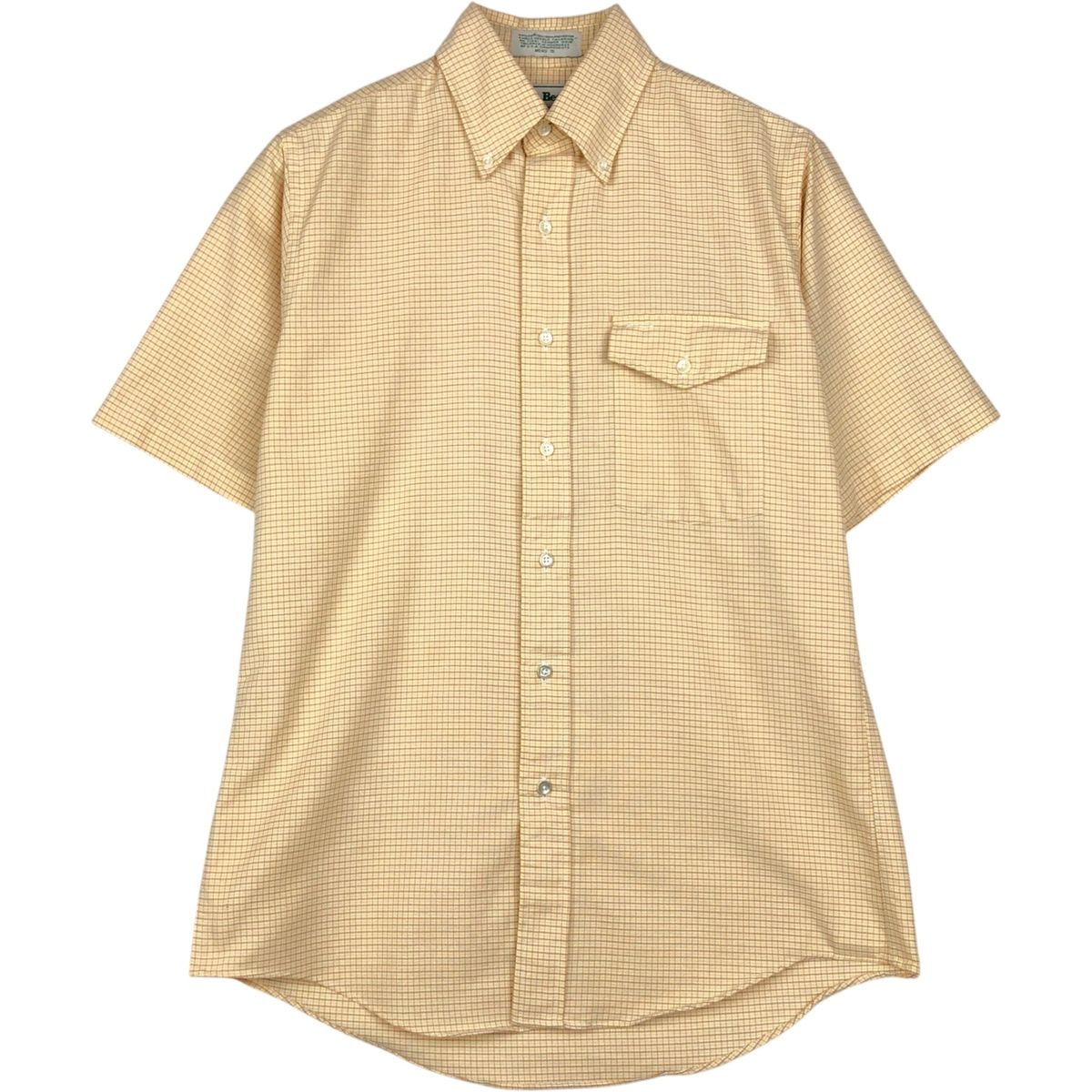 古着 ~90年代 エルエルビーン L.L.Bean 半袖 ボタンダウン チェックシャツ メンズM相当 ヴィンテージ/eaa623299