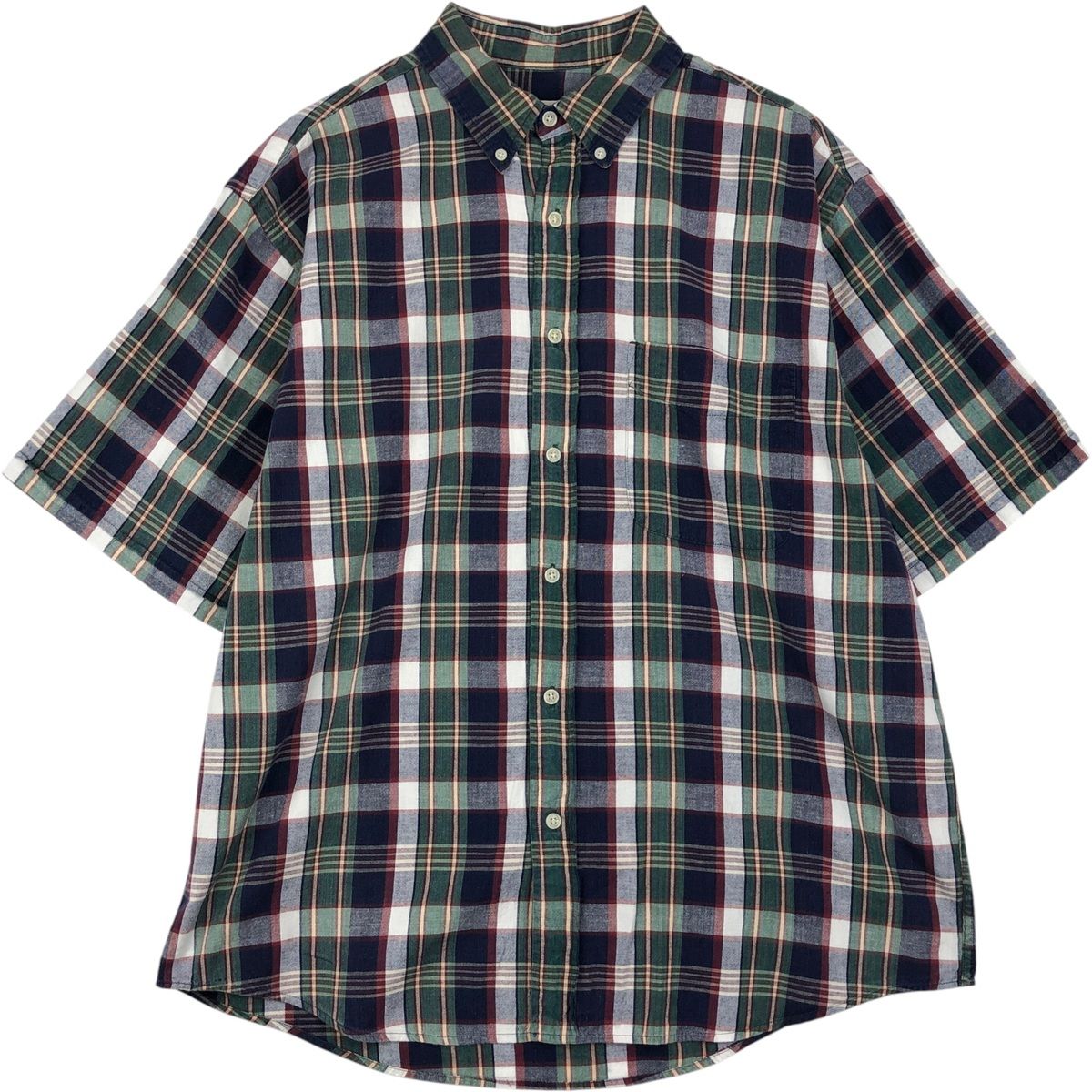 古着 エディーバウアー Eddie Bauer マドラスチェック 長袖 ボタンダウンチェックシャツ メンズL相当/eaa623295