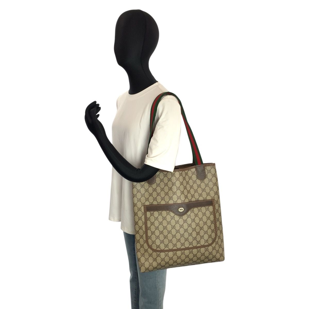美品 GUCCI グッチ ヴィンテージ シェリーライン GGスプリーム