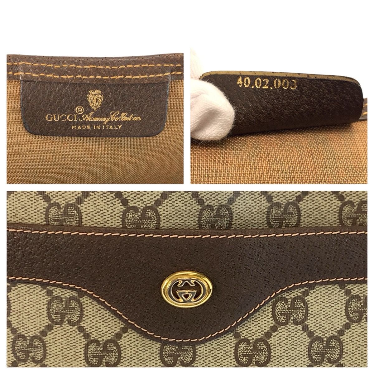 美品 GUCCI グッチ ヴィンテージ シェリーライン GGスプリーム 