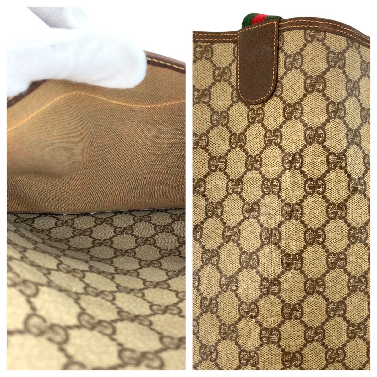 美品 GUCCI グッチ ヴィンテージ シェリーライン GGスプリーム 