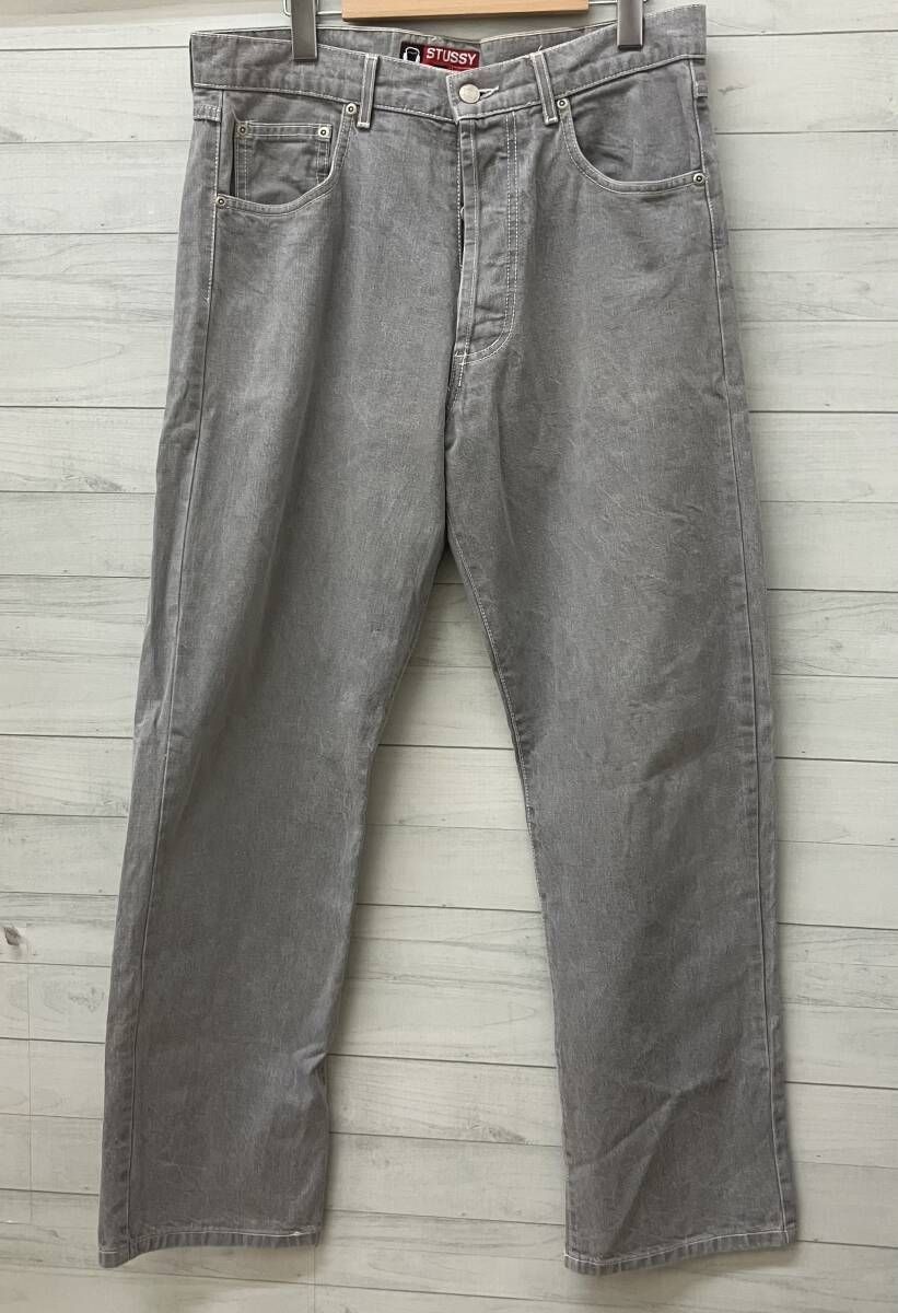 old STUSSY ステューシー ジーンズ 90s USA製 ボタンフライ 32サイズ