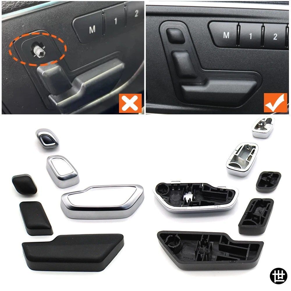 ベンツ AクラスBクラスCLAGLASLKSLCCLSW176W246W117W156W172W218 用のフロントシートヘッドレスト調整スイッチボタンカバ