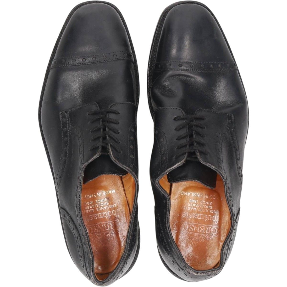 古着 グレンソン GRENSON footmaster ストレートチップシューズ 英国製