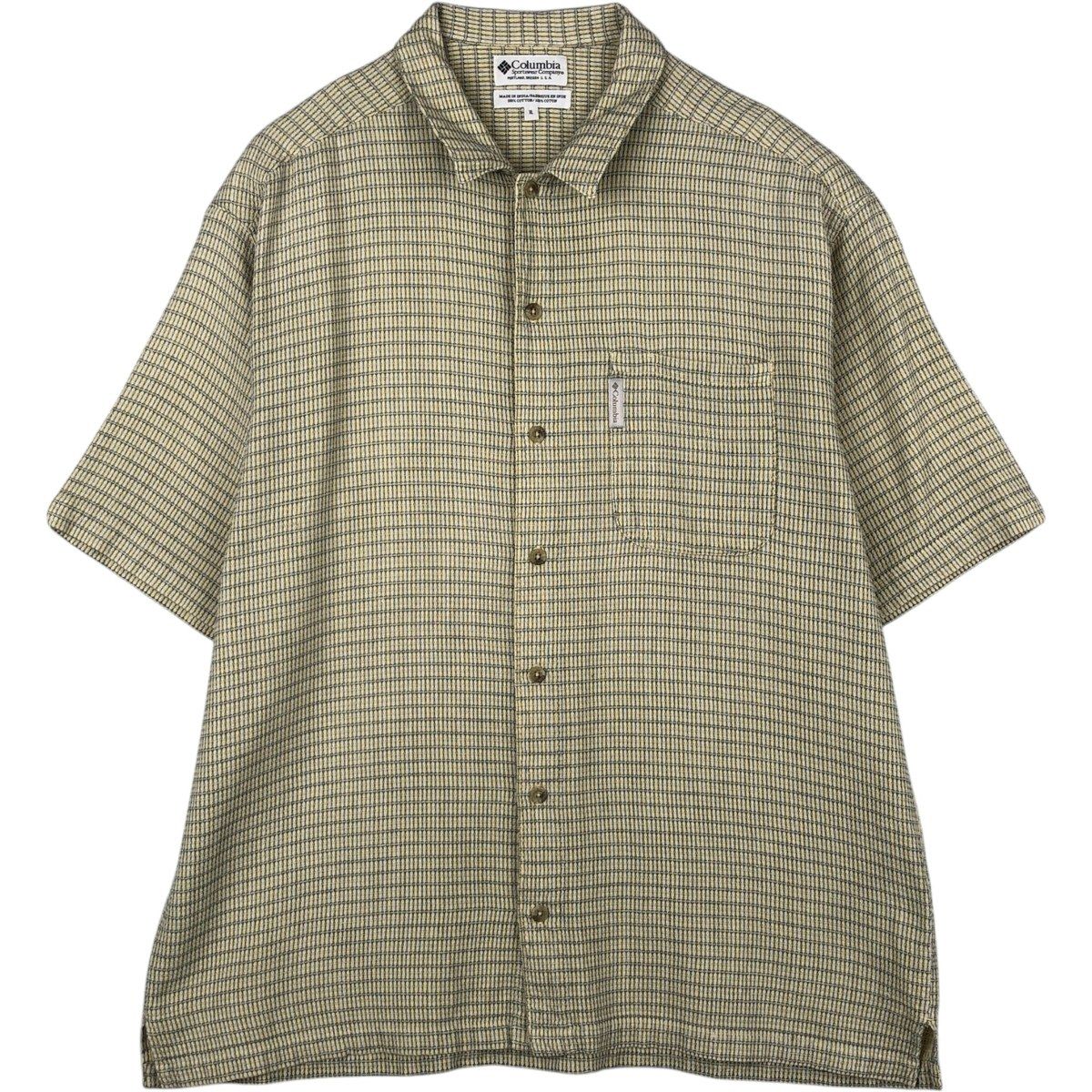古着 00年代 コロンビア Columbia 総柄 半袖 コットンシャツ ボックスシャツ メンズXL相当/eaa623509
