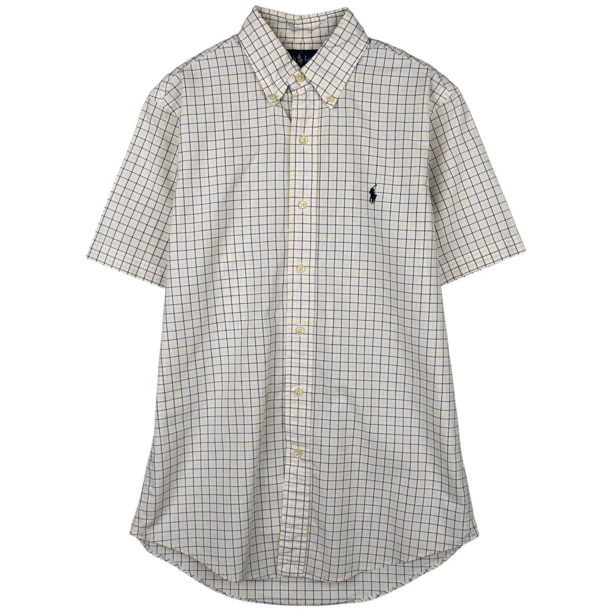 古着 ラルフローレン Ralph Lauren CUSTOM FIT 半袖 ボタンダウン チェックシャツ メンズS相当/eaa623657