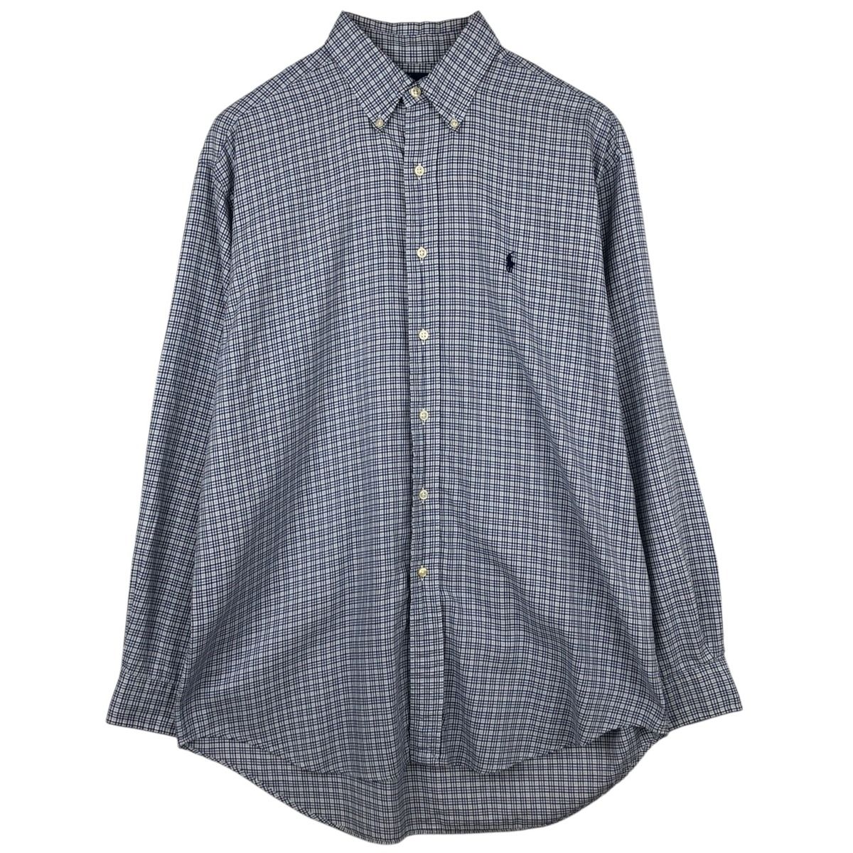 古着 ラルフローレン Ralph Lauren BLAKE 長袖 ボタンダウンチェックシャツ メンズM相当/eaa622250