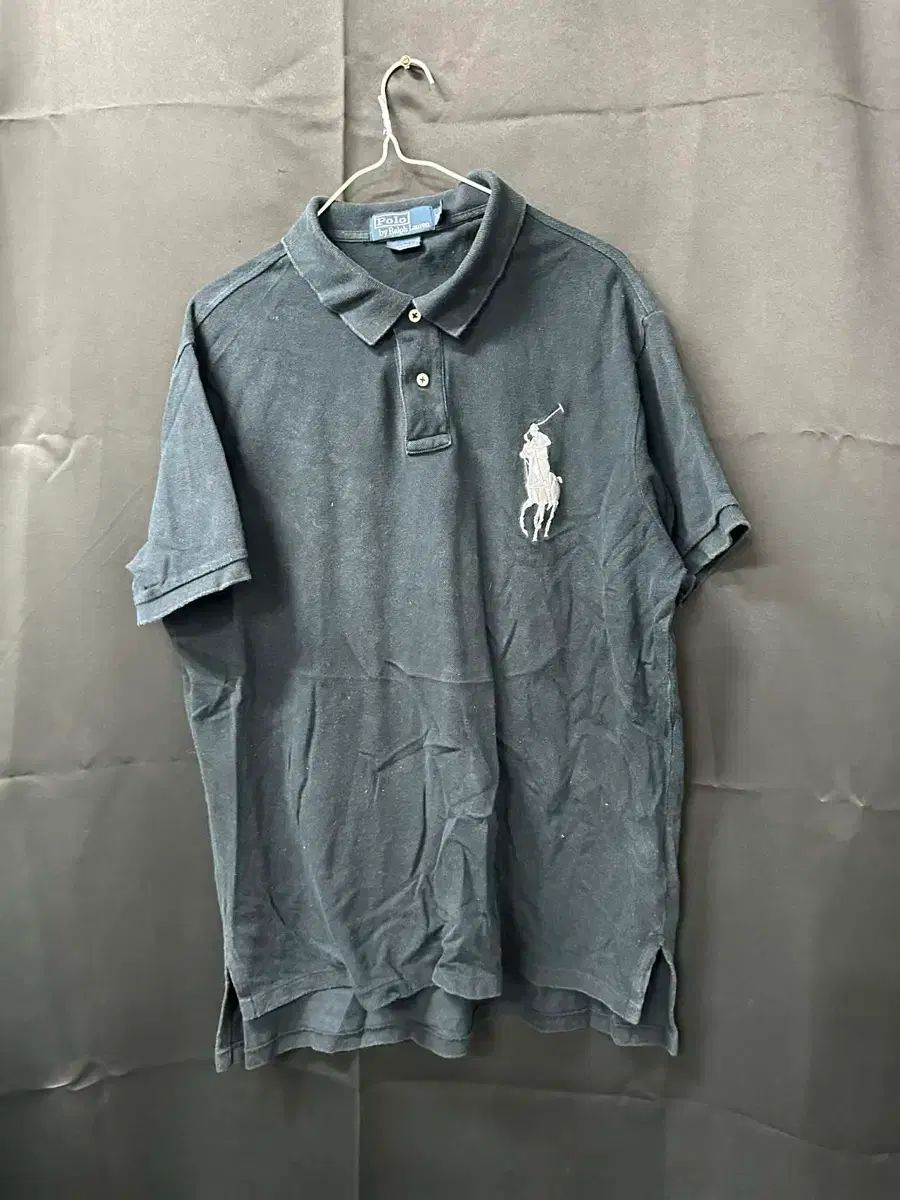 ポロ ラルフローレン ネイビーカラー ビックポニー 半袖 カラーTシャツ