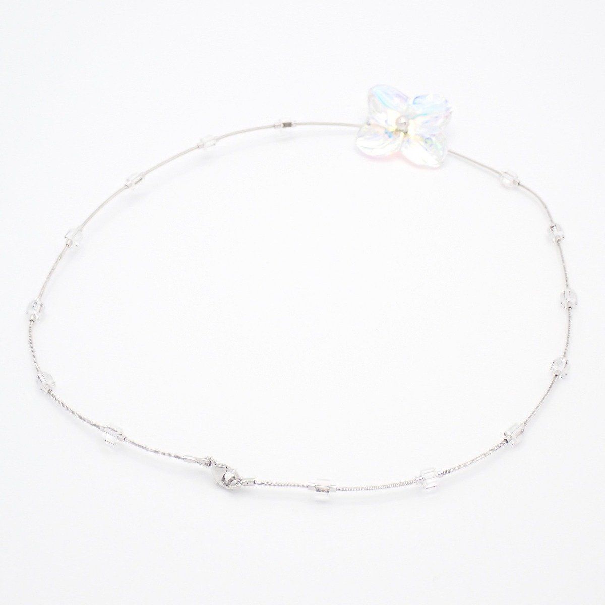 Baccarat バカラ オルテンシア ワイヤー ネックレス シルバー925