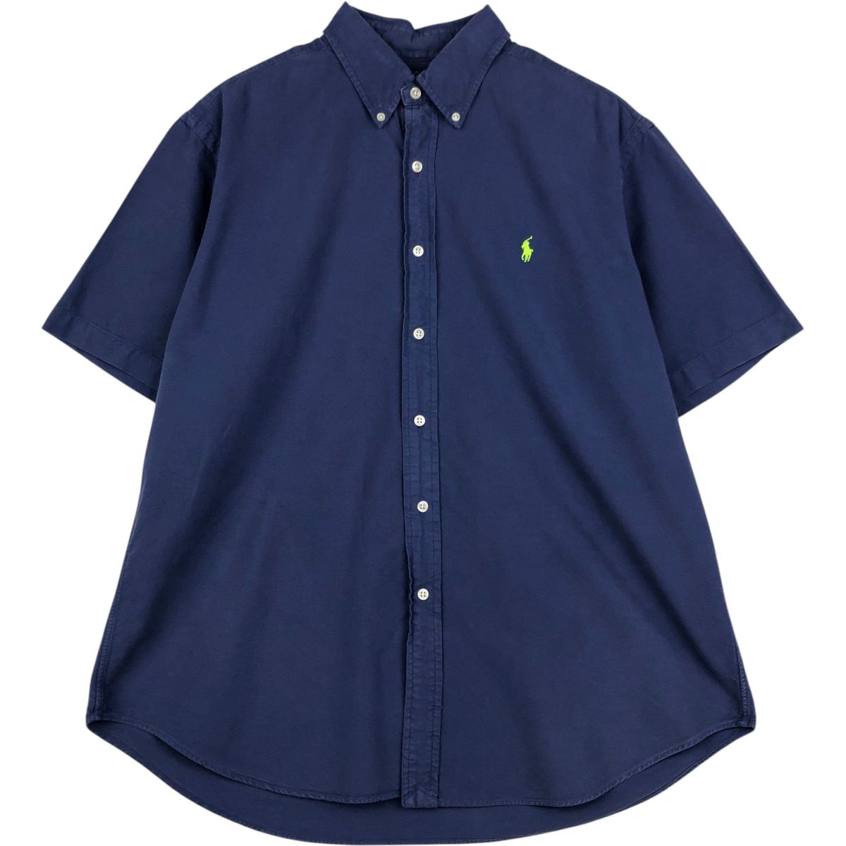 古着 ラルフローレン Ralph Lauren CLASSIC FIT クラシックフィット 半袖 ボタンダウンシャツ メンズXL相当/eaa648007