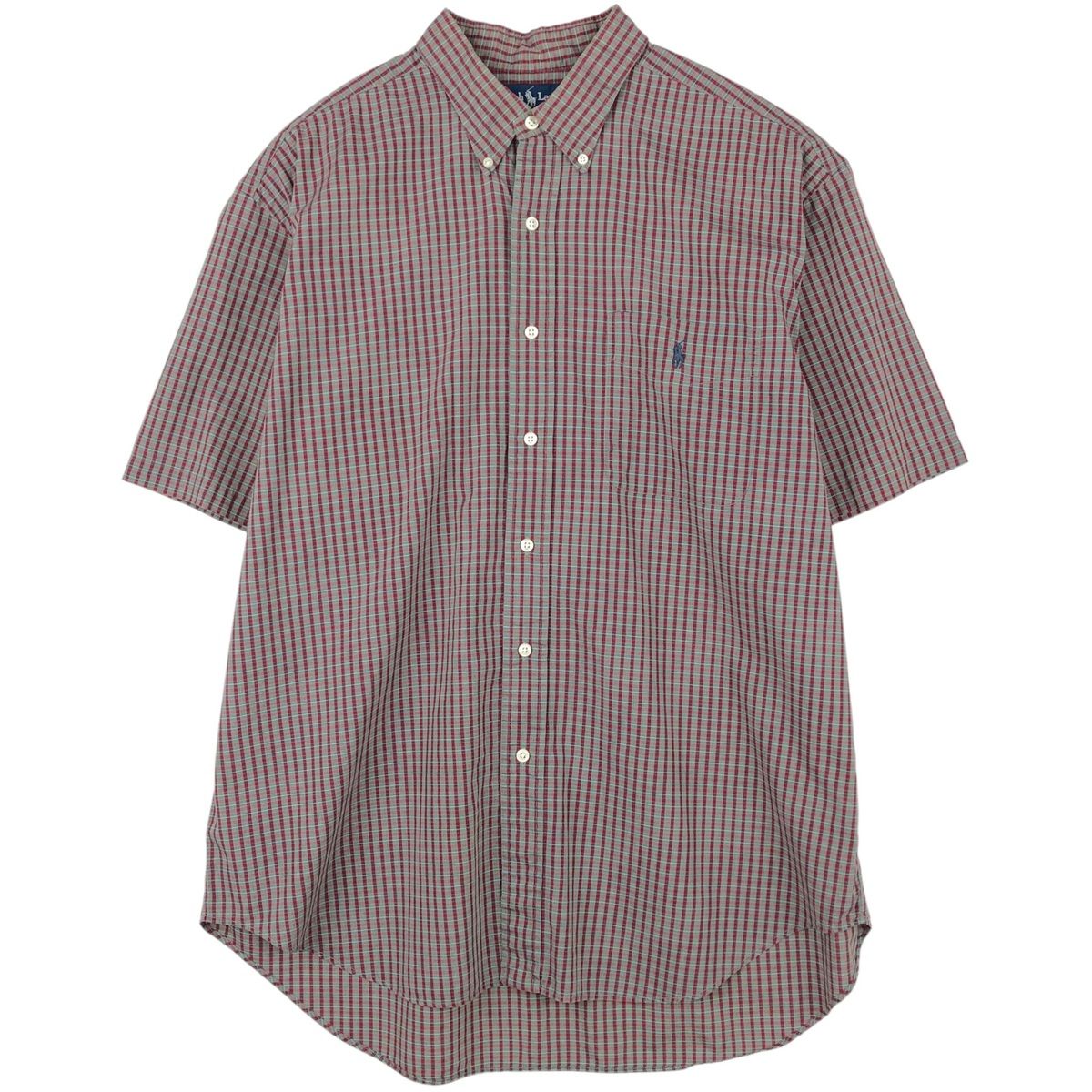 古着 ラルフローレン Ralph Lauren BARTLETT 半袖 ボタンダウン チェックシャツ メンズXL相当/eaa623583