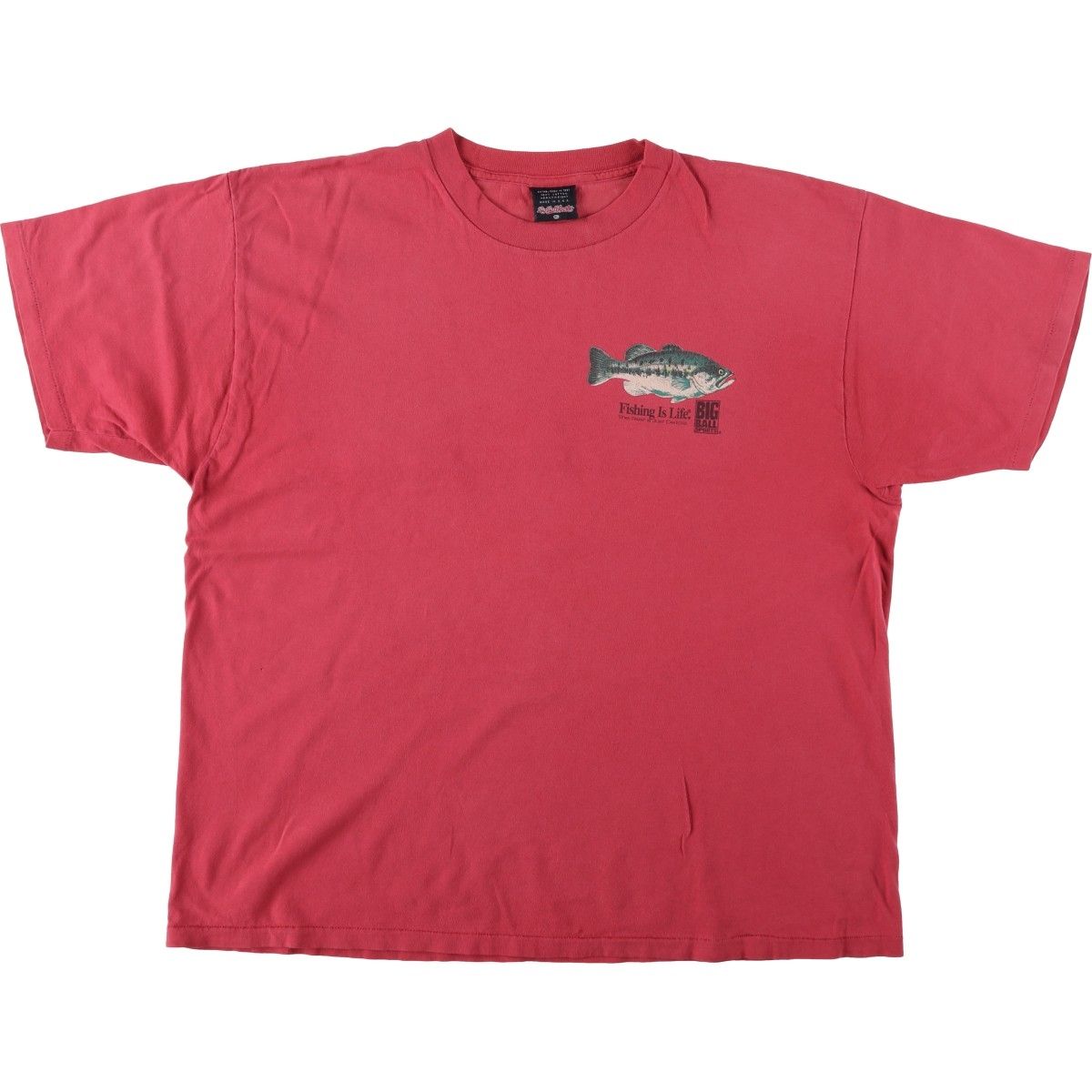 古着 90年代 Big Ball Sports HEAVYWEIGHT 大判プリント 魚柄 アニマルTシャツ USA製 メンズXL相当 ヴィンテージ/eaa623674