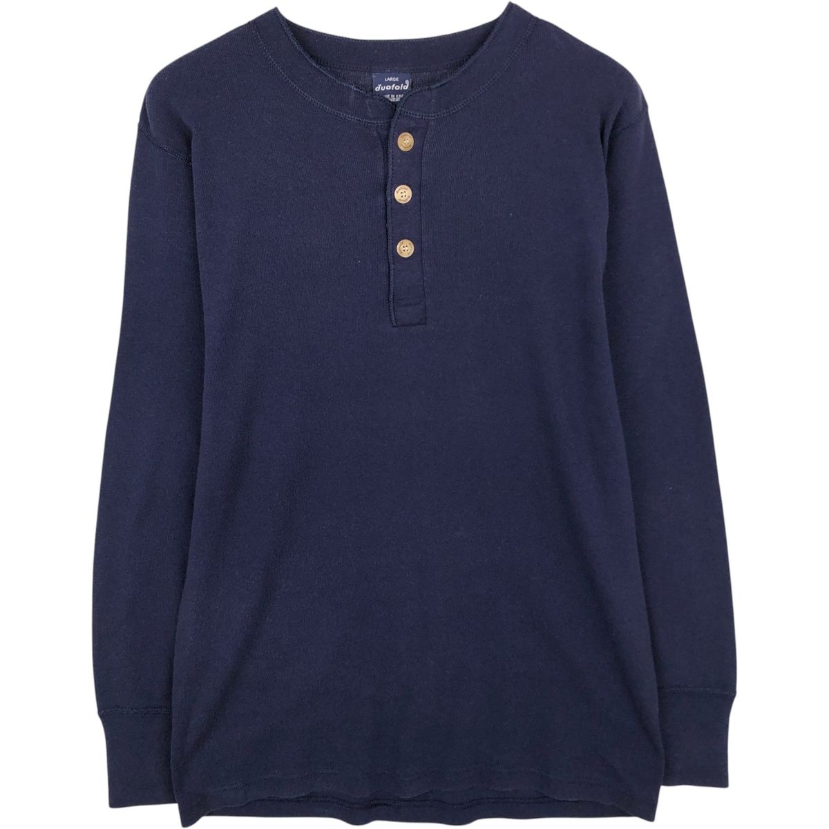 古着 90年代 duofold ヘンリーネック サーマルロングTシャツ USA製 メンズL相当 ヴィンテージ/eaa648076