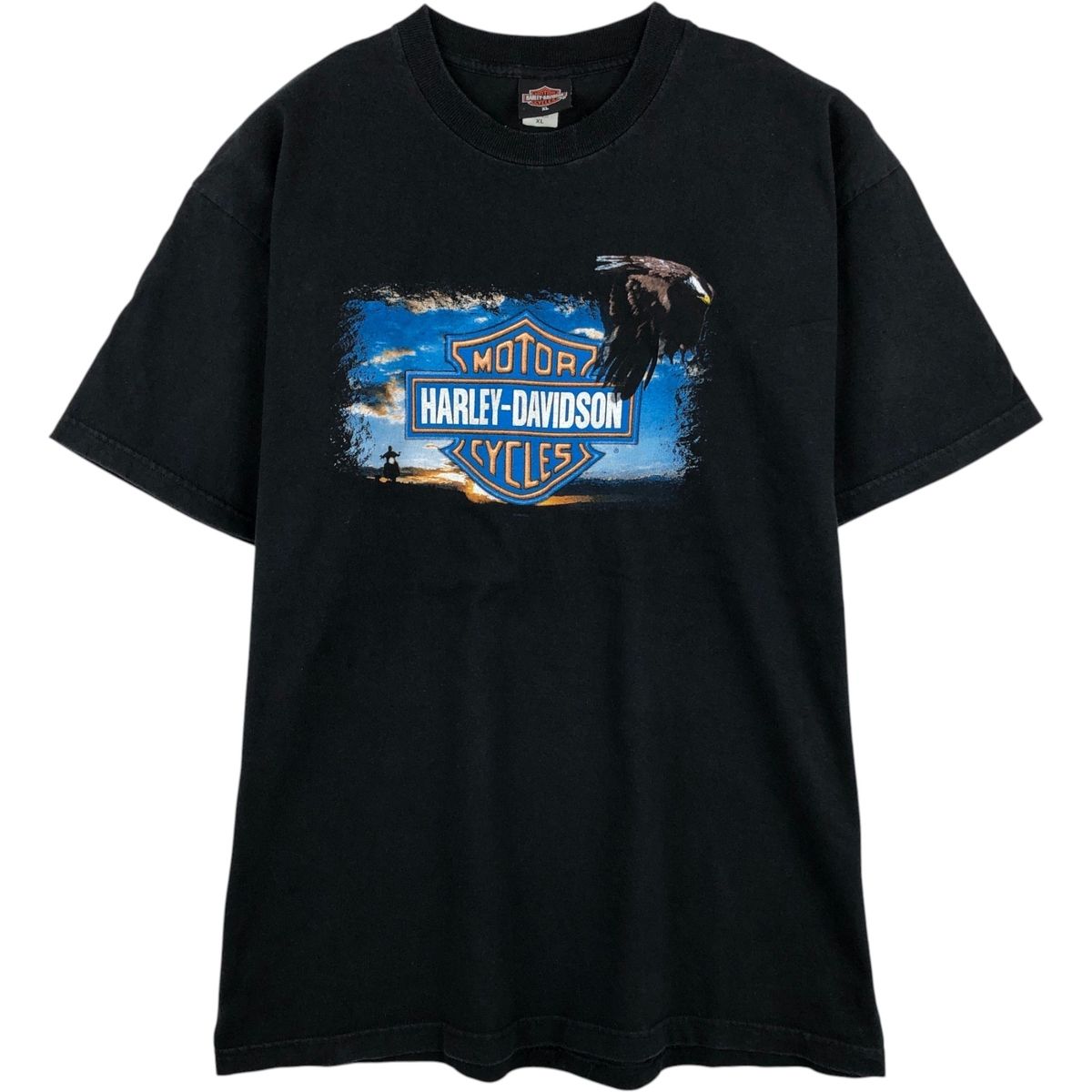 古着 00年代 Harley-Davidson ハーレーダビッドソン 鷲柄 イーグル柄 モーターサイクル バイクTシャツ USA製 メンズXL相当/eaa621578
