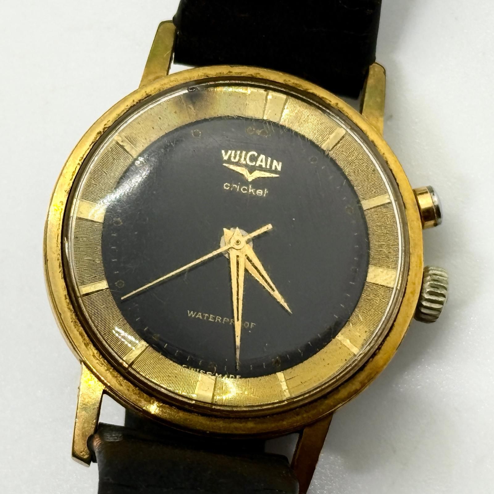 VALCAIN ヴァルカン クリケット 2554402 305017 ブラック 手巻き ボーイズ 現状品 ジャンク 腕時計 訳あり