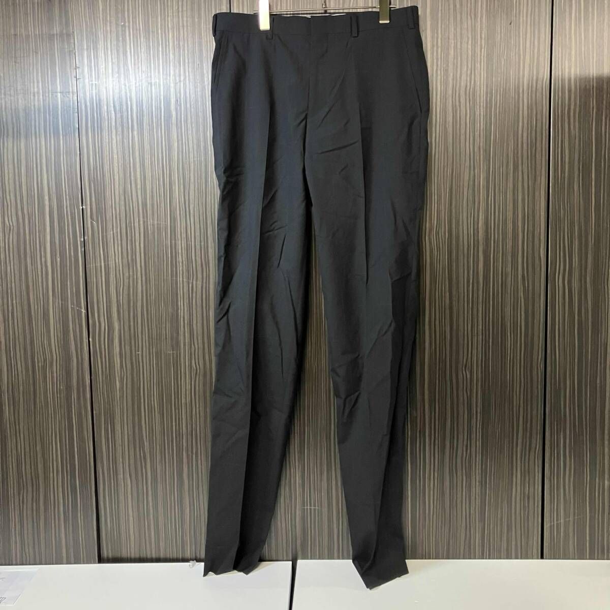 25SS COMME des GARCONS HOMME DEUX 綿パン 格子柄スラックス Lサイズ ブラック DO-P002 コムデギャルソンオムドゥ