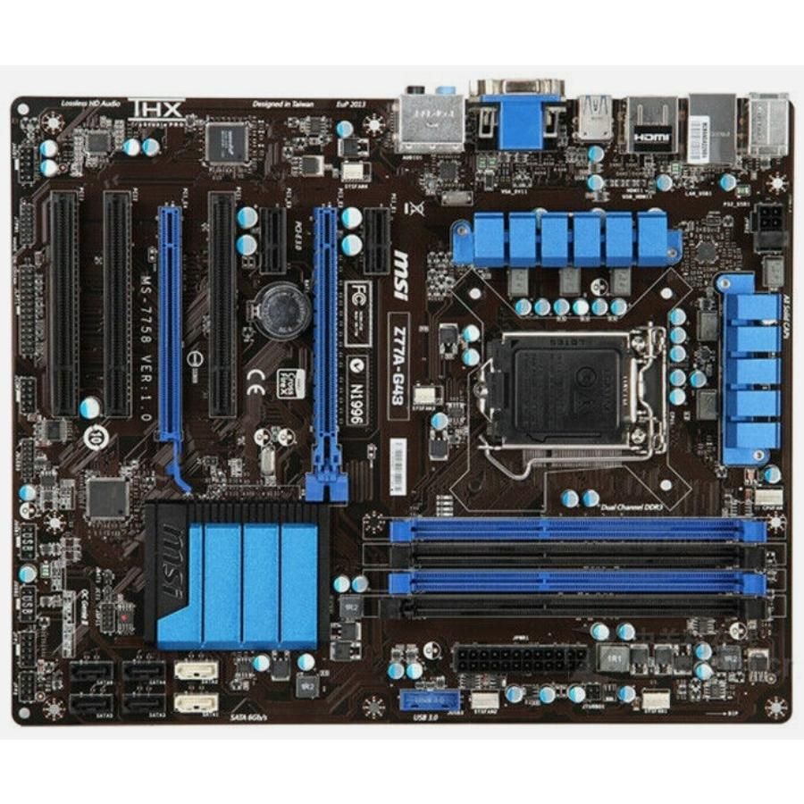MSI Z77A-G43 Intel Z77 LGA1155 DDR3-1600 32GB SATA HDMI DVI-D D-SUB Gigabit LAN Motherboard