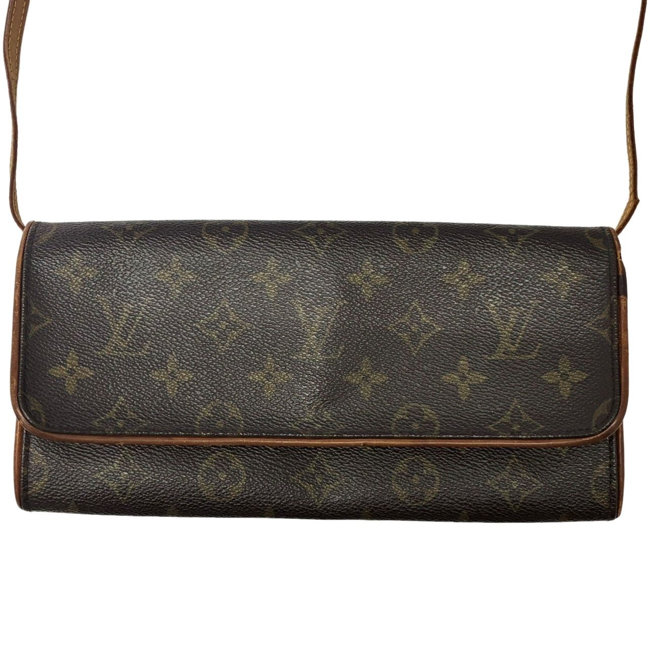 LOUIS VUITTON ルイヴィトン ポシェットツインGM M51852 ブラウン モノグラム ショルダーバッグ レディース 【中古】 32606K59