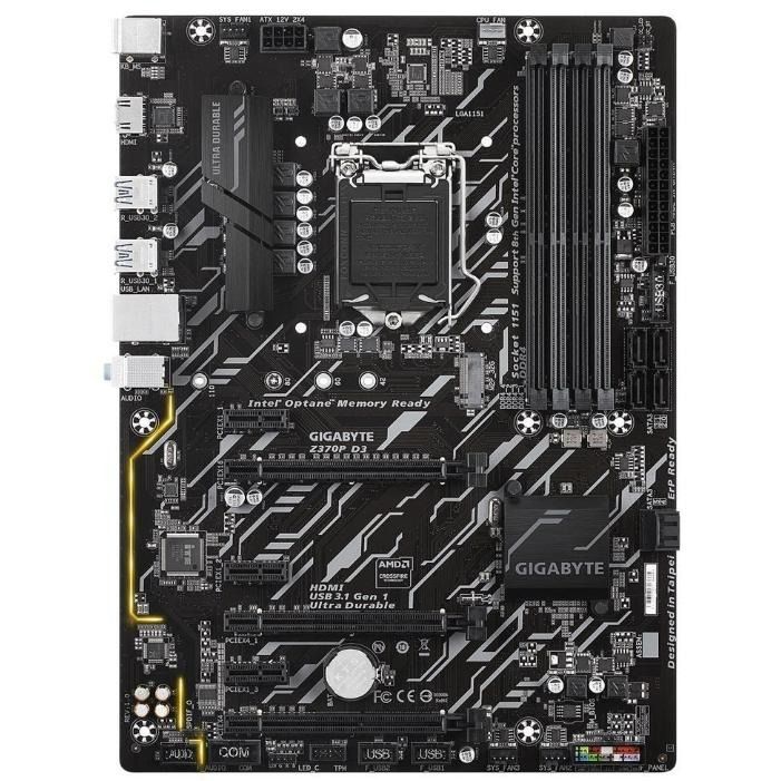 GIGABYTE Z370P D3 rev. 1.0 Z370 LGA1151 DDR4 PCIe 3.0 x16 ATX Motherboard