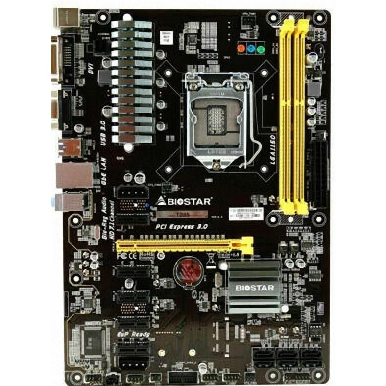 BIOSTAR TB85 Intel B85 LGA1150 DDR3-1600 32GB SATA 6GB s PCIe 3.0 x16 HDMI DVI-D D-SUB Motherboard