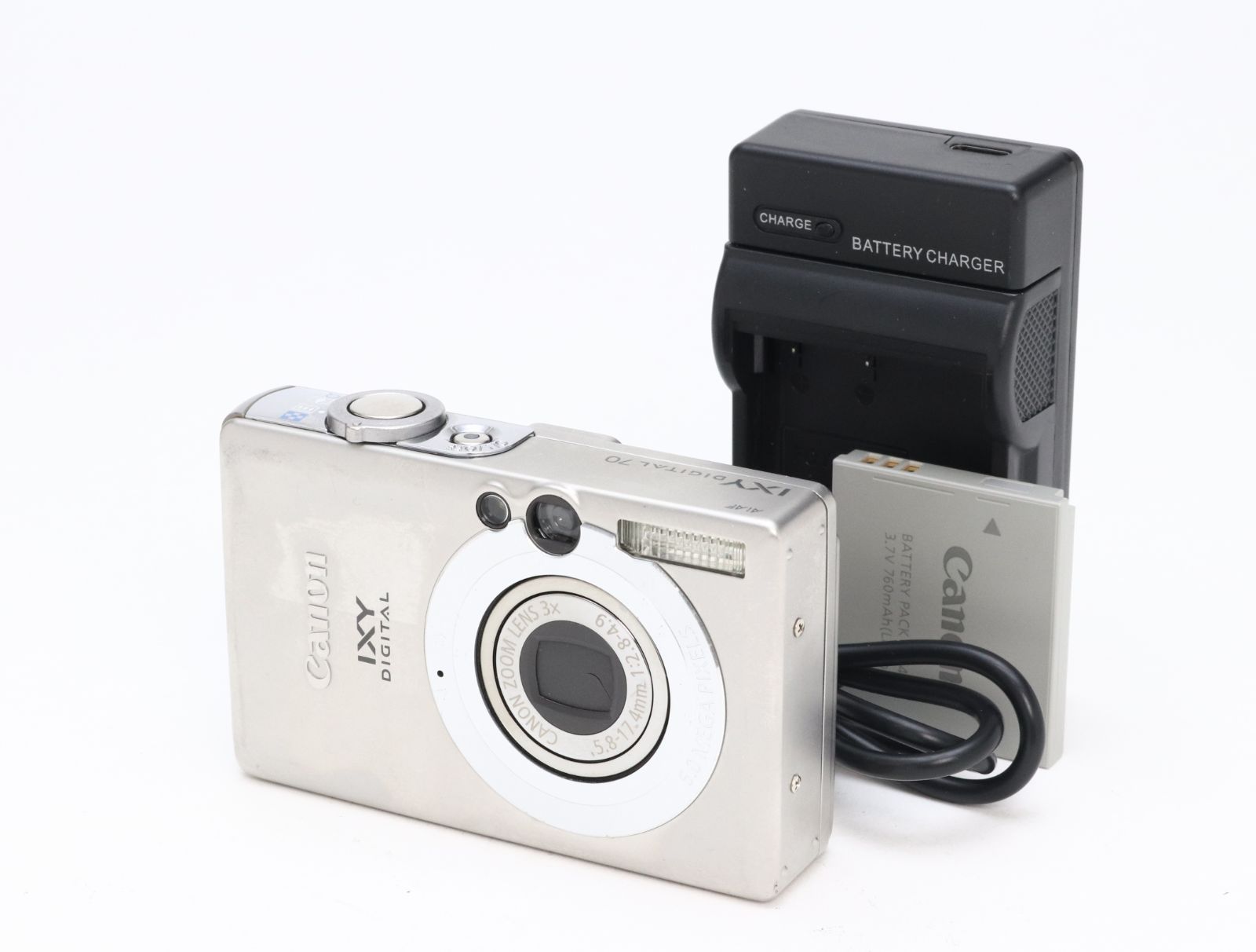 B+ (並品) Canon キヤノン IXY DIGITAL 70 初期不良返品対応 55-308