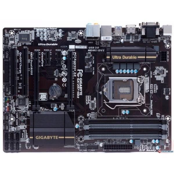 GIGABYTE Z87-HD3 Intel Z87 LGA1150 DDR3-1600 32GB M.2 SATA Gigabit LAN DVI-D D-SUB Motherboard