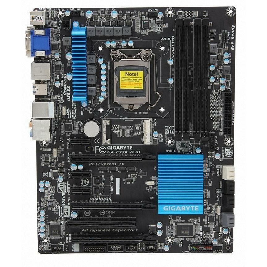 GIGABYTE Z77X-D3H Intel Z77 LGA1155 DDR3-1600 32GB SATA Gigabit LAN HDMI Motherboard
