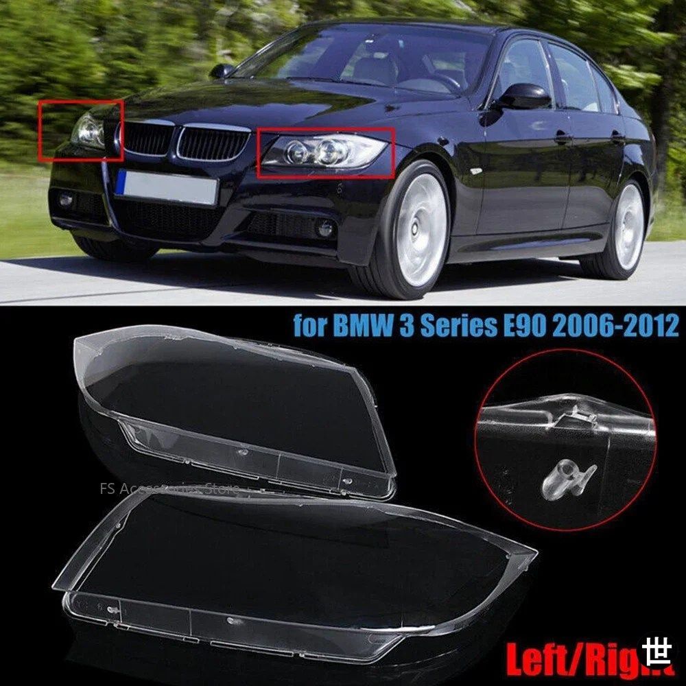 BMW 3シリーズ E90 E91 2006-2012 フェイスリフト用ヘッドライトカバーヘッドランプシェードキセノンヘッドライトクリアレンズシェルカバー