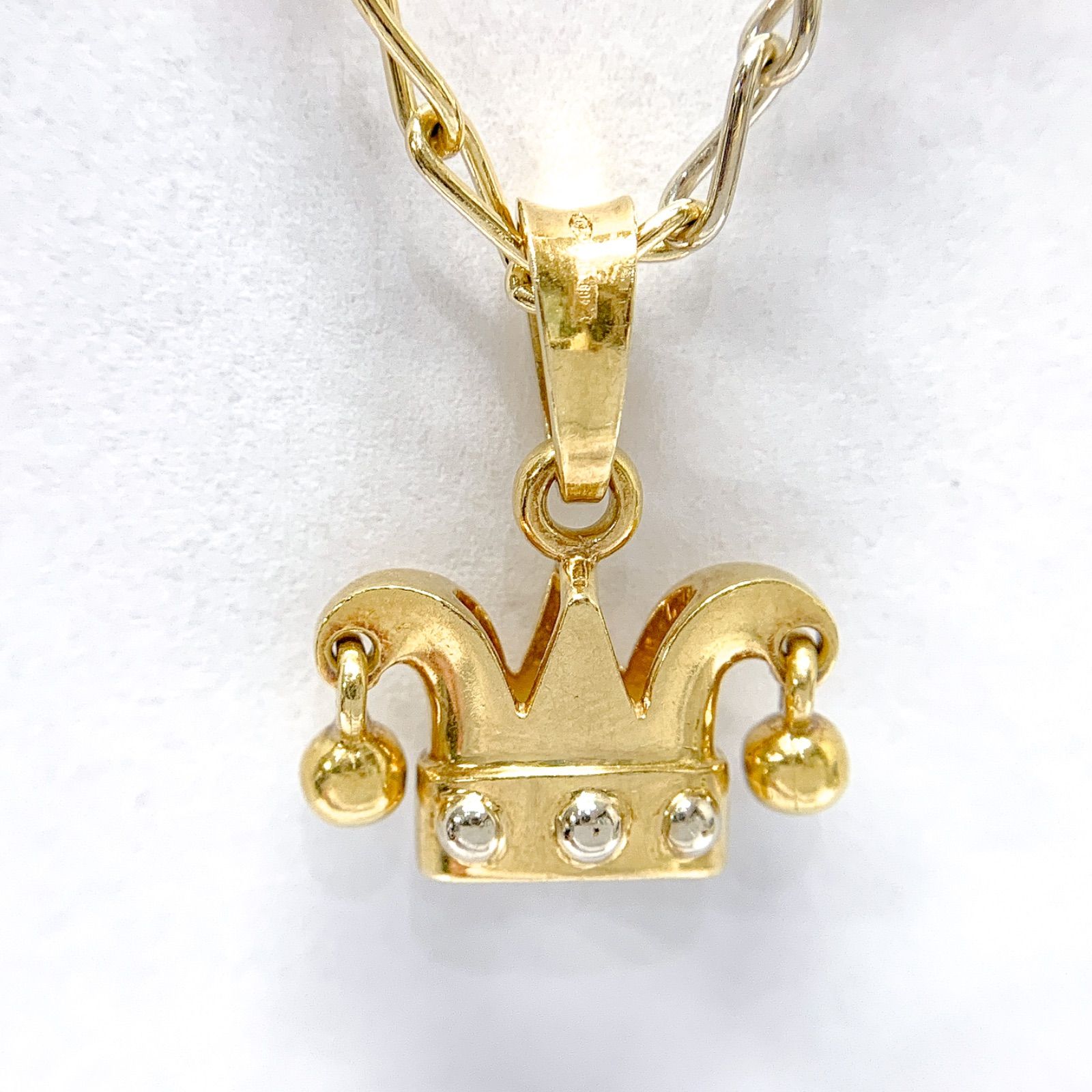 【中古】 ポメラート Pomellato ネックレス　王冠モチーフ　K18YG/WG イエローゴールド　ホワイトゴールド　750