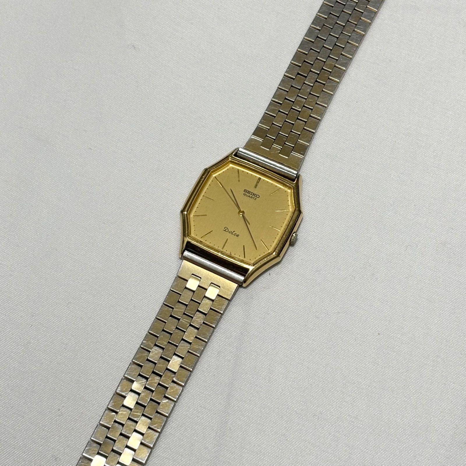 【送料無料】SEIKO/セイコー/Dolce/ドルチェ/9521-5130/ゴールド/クォーツ腕時計/電池切れ/動作未確認/ジャンク品扱い/中古品