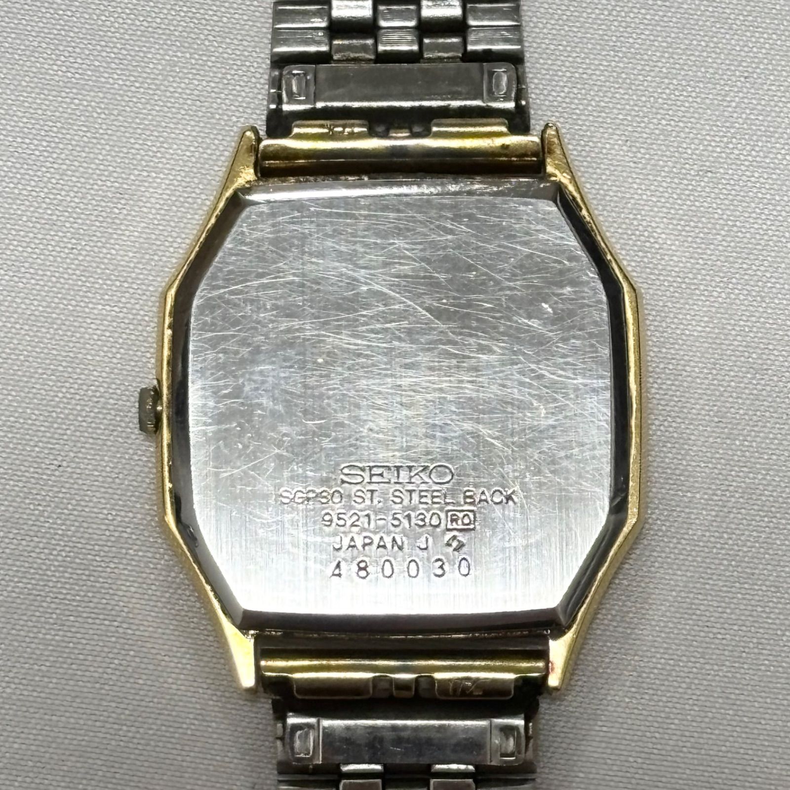 【送料無料】SEIKO/セイコー/Dolce/ドルチェ/9521-5130/ゴールド/クォーツ腕時計/電池切れ/動作未確認/ジャンク品扱い/中古品