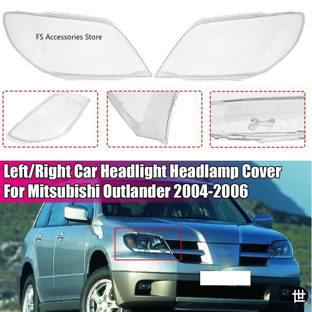 三菱アウトランダー 2004 2005 2006 用 フロントヘッドランプ ヘッドライトカバーレンズ クリアシェル クリアランプシェードシェルカバー