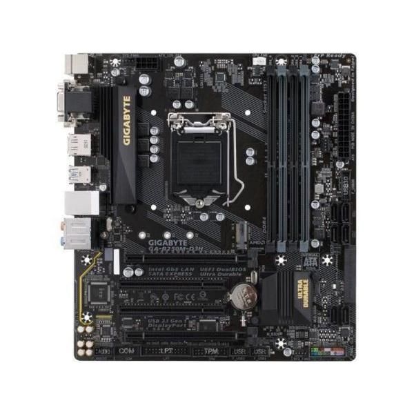 GIGABYTE B250M-D3H Intel B250 LGA1151 DDR4-2400 64GB M.2 SATA Gigabit LAN HDMI DVI-D Motherboard