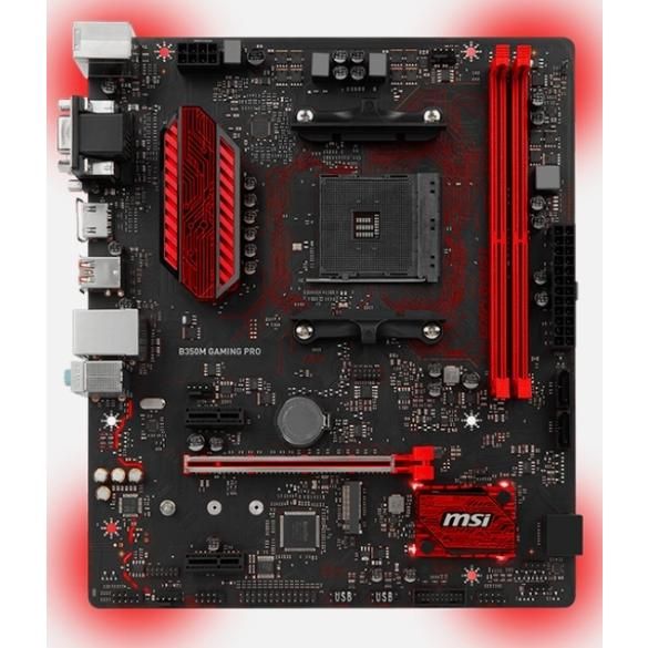 MSI B350M Gaming Pro AMD B350 AM4 DDR4-3200 32GB M.2 SATA Gigabit LAN HDMI DVI-D Motherboard