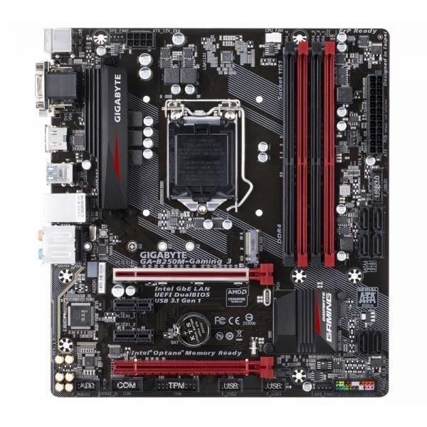 GIGABYTE B250M Gaming 3 Intel B250 LGA1151 DDR4-2400 64GB M.2 SATA Intel Gigabit LAN Motherboard