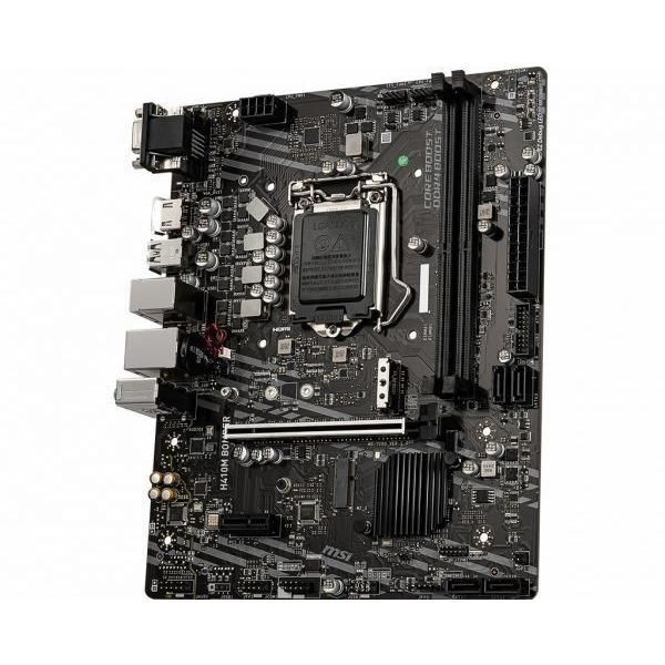 MSI H410M BOMBER Intel H410 LGA1200 DDR4-2933 64GB M.2 SATA Realtek 8111H LAN HDMI DVI-D Motherboard