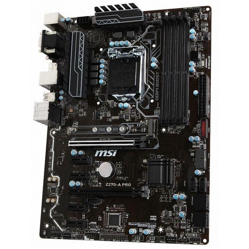 MSI Z270-A Pro Intel Z270 LGA1151 DDR4-3800 64GB M.2 SATA Gigabit LAN HDMI DVI-D Motherboard