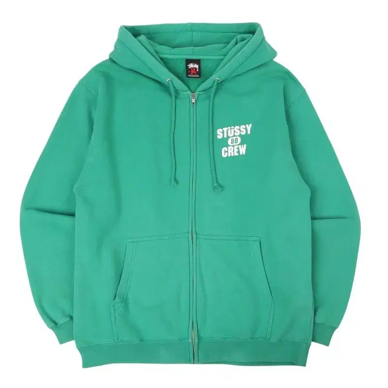 2000年代 STUSSY 80 クルー ミント フーディー ジップアップ