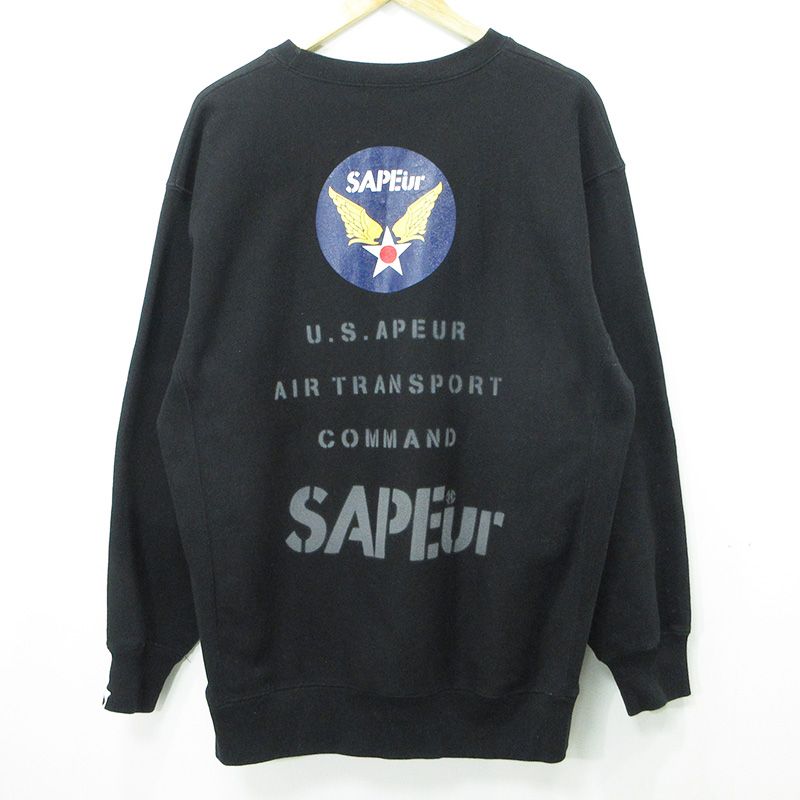三重本店】 中古 SAPEur | サプール Air Force U.S.APEUR ロゴプリント 