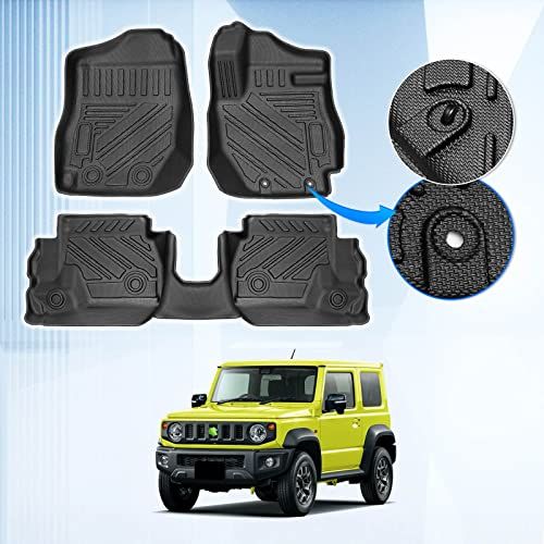 R★GIMUYA スズキ ジムニー JB64型 ジムニーシエラ JB74型 3Dフロアマット AT車専用 立体カーマット TPE材質 フロアマット 右ハンドル専用 完全車種専用 消臭 抗菌効果 防水仕様 耐汚れ 耐摩擦 内装パーツ フロント& 07b65ec3