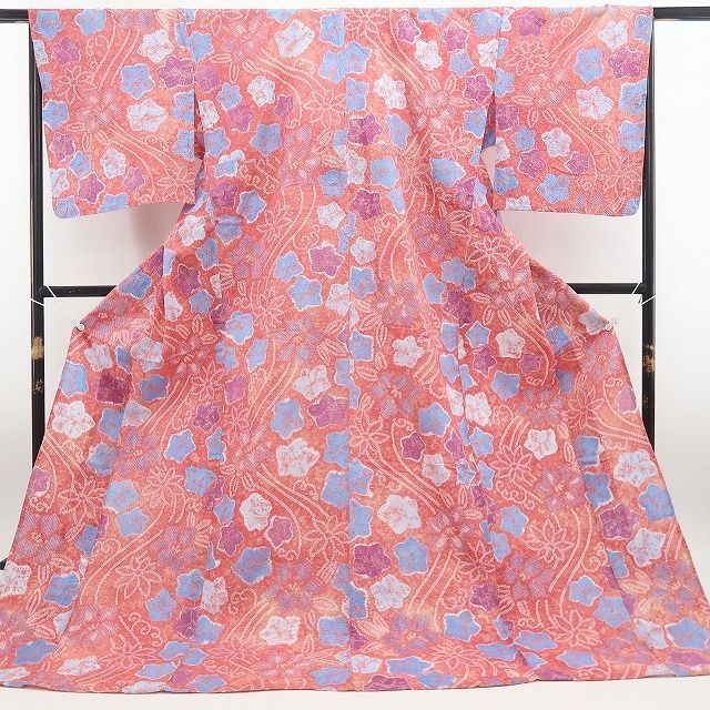 新品・浴衣】有松鳴海絞り 綿 洗える夏着物 トール・ワイドサイズ