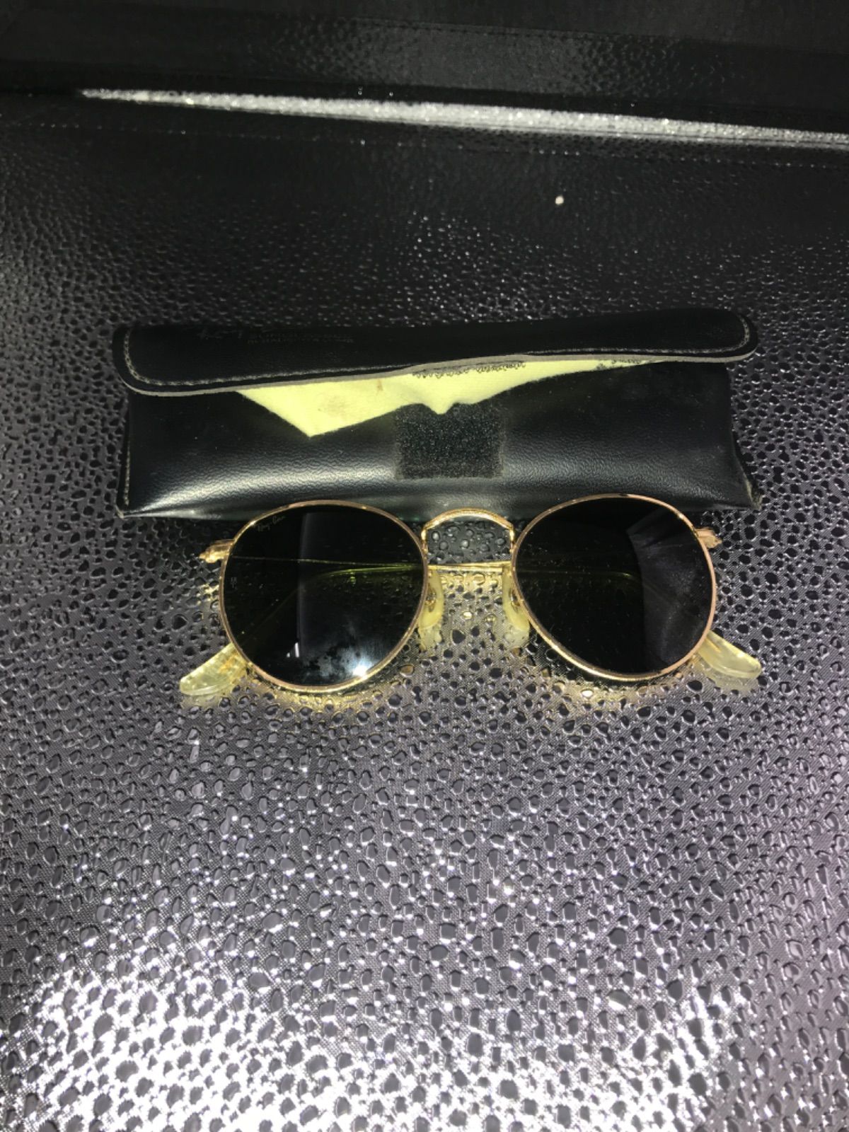AMM Ray-Ban ゴールドフレーム　グリーンレンズ　ラウンドメタル（RB3447）